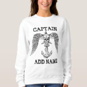 Aangepaste naam kapitein anker trui (Voorkant)