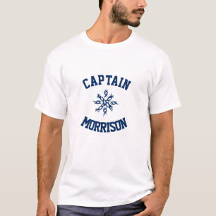 Aangepaste naam Kapitein zeiling touwknopen T-shirt