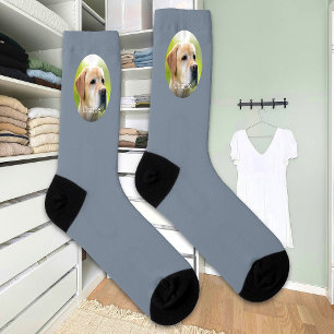 Aangepaste Naam Kat Hond Foto Moderne Gepersonalis Sokken