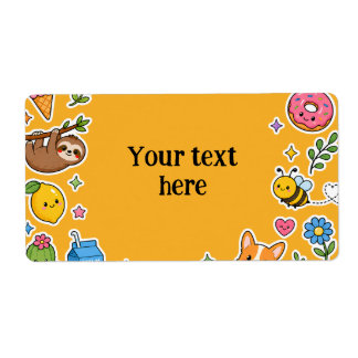 Aangepaste naam Kawaii stickerframe Etiket