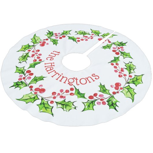 Aangepaste naam Kerst Krans boom rok Kerstboom Rok (Gekanteld)