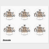 Aangepaste naam Kerst stickers (Vel)