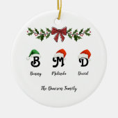 Aangepaste Naam Kerstboom Acryl Ornament (Voorkant)