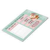 Aangepaste Naam Kerstcadeau Winkellijst Santa Notitieblok (Schuin)
