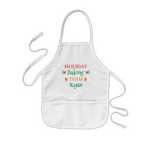 Aangepaste Naam Kerstkunst Vakantie Bakken Team Kinder Schort
