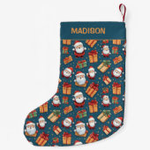 Aangepaste naam Kerstmis Santa Kleine Kerstsok (Achterkant)