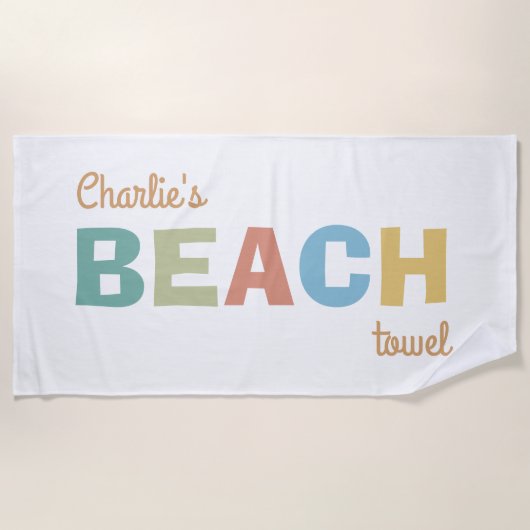 Aangepaste naam keukenhanddoek strandlaken (Voorkant)