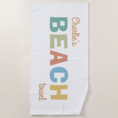 Aangepaste naam keukenhanddoek strandlaken (Voorkant)