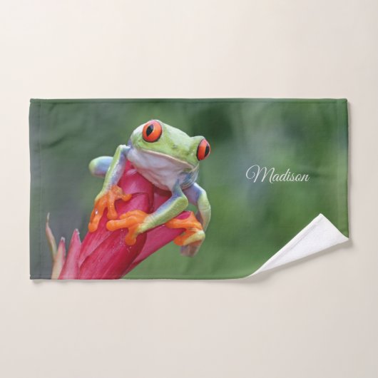 Aangepaste naam kikker handdoek (Handdoek)