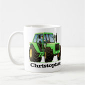 Aangepaste naam Kind Groene Boerderij Tractor Koffiemok (Links)