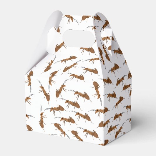 Aangepaste naam kind op jaardag in ants Patroon Bedankdoosjes (Achterkant)