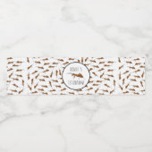 Aangepaste naam kind op jaardag in ants Patroon Waterfles Etiket (Enkel label)