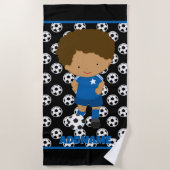 Aangepaste naam Kinder Voetbal Strandlaken (Voorkant)