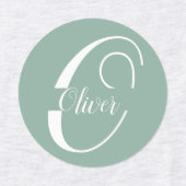Aangepaste naam kinderkleding initialen monogram labels (Design 1)