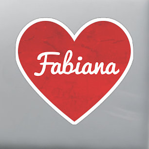 Aangepaste naam Klassiek Rode I Love You Hart  Sticker