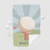 Aangepaste naam klassiek traditioneel golfhanddoek (Insitu)