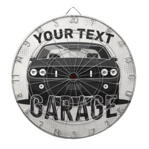 Aangepaste naam Klassieke muskus Auto Garage Retro Dartbord