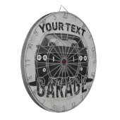 Aangepaste naam Klassieke muskus Auto Garage Retro Dartbord (Voorkant Links)