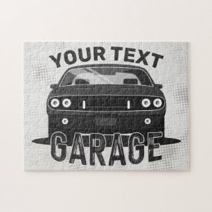 Aangepaste naam Klassieke muskus Auto Garage Retro Legpuzzel