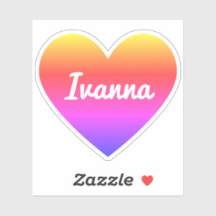 Aangepaste naam klassieke regenboog ombre verloop sticker