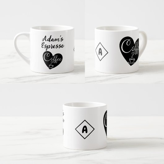 Aangepaste Naam Kleine Espresso Cup | Love Coffee Kop