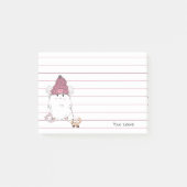Aangepaste naam kleine hamster bevestigen post-it® notes (Voorkant)