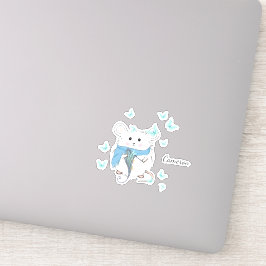 Aangepaste naam kleine hamster bevestigen sticker
