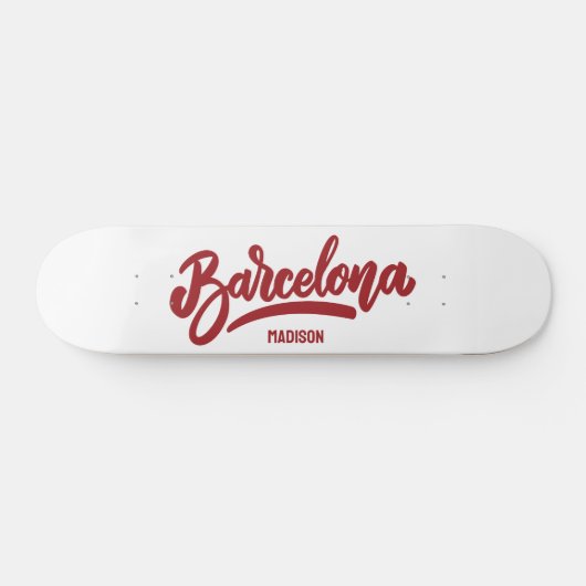 Aangepaste naam & kleur Barcelona Skateboard (Horizontaal)