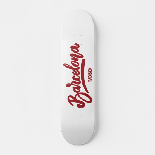 Aangepaste naam & kleur Barcelona Skateboard (Voorkant)
