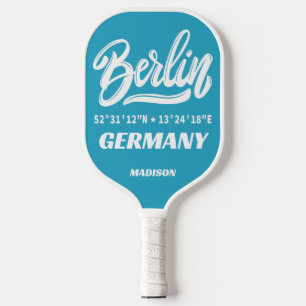 Aangepaste naam & kleur Berlijn Duitsland Coördina Pickleball Paddle