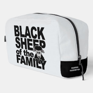 Aangepaste naam & kleur "Black Sheep" Toilettasje