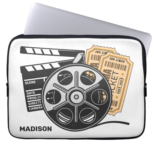 Aangepaste naam & kleur film laptop sleeve (Voorkant)