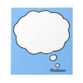 Aangepaste naam & kleur Gedachtebel Notitieblok (Voorkant)