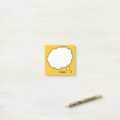 Aangepaste naam & kleur Gedachtebel Post-it® Notes (Op bureau)