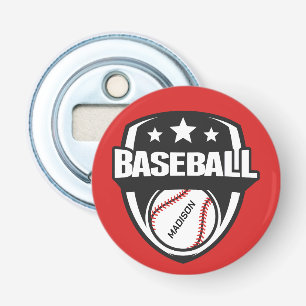 Aangepaste naam & kleur honkbal button flesopener