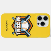 Aangepaste naam & kleur honkbal Case-Mate iPhone case (Achterkant (horizontaal))
