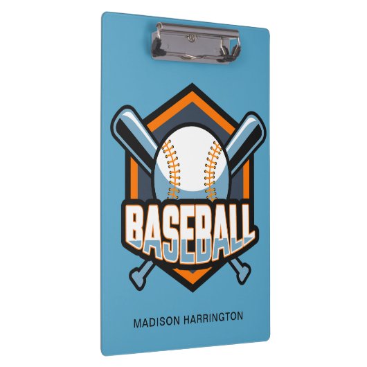 Aangepaste naam & kleur honkbal klembord (Rechts)