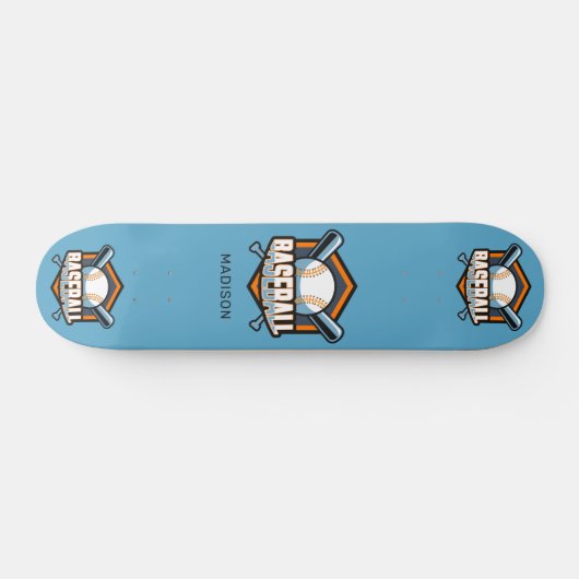Aangepaste naam & kleur honkbal skateboard (Horizontaal)