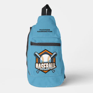 Aangepaste naam & kleur honkbal sling bag
