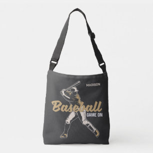 Aangepaste naam & kleur honkbalspeler crossbody tas