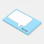 Aangepaste naam & kleur Speech Bubble Post-it® Notes (Schuin)