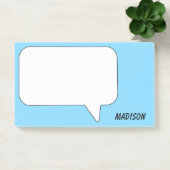 Aangepaste naam & kleur Speech Bubble Post-it® Notes (Kantoor)