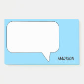 Aangepaste naam & kleur Speech Bubble Post-it® Notes (Voorkant)