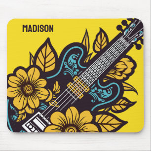 Aangepaste naam & kleur Ukulele Muismat