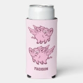 Aangepaste Naam & Kleur Vliegend Varken (Seltzer Voorkant)