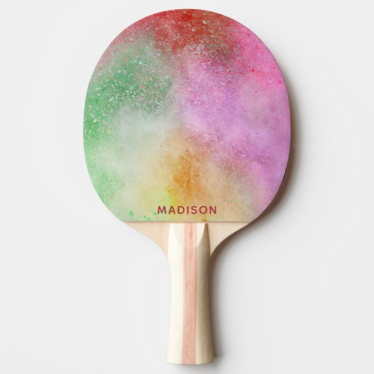 Aangepaste naam Kleurexplosie pingpongpeddel Tafeltennisbatje (Voorkant)