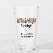 Aangepaste naam Kleurrijke Gedragsanalist Glas (Voorkant)