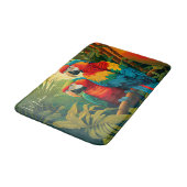 Aangepaste naam Kleurrijke papegaaien Badmat (Gekanteld)