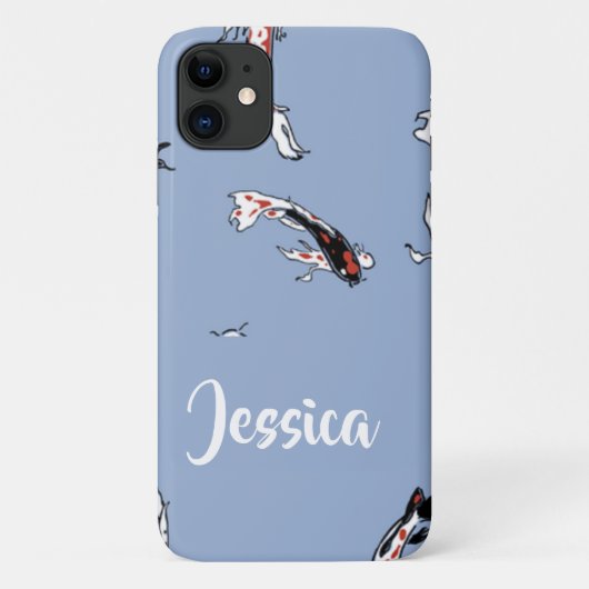 Aangepaste naam koeienblauw Case-Mate iPhone case (Achterkant)