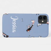 Aangepaste naam koeienblauw Case-Mate iPhone case (Achterkant (horizontaal))
